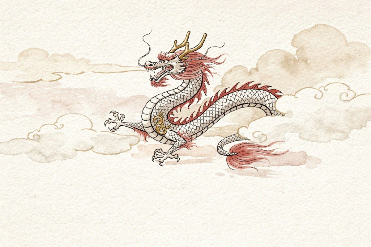 Illustration pour Signe du Dragon - Signe Chinois du Dragon - Signes Astrologiques chinois