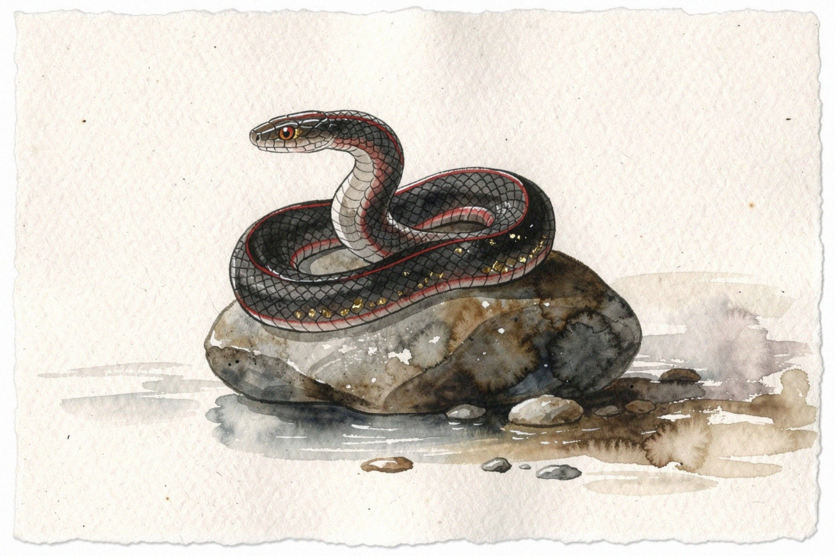 Illustration pour Signe du serpent - Signe Chinois du serpent - Signes Astrologiques chinois